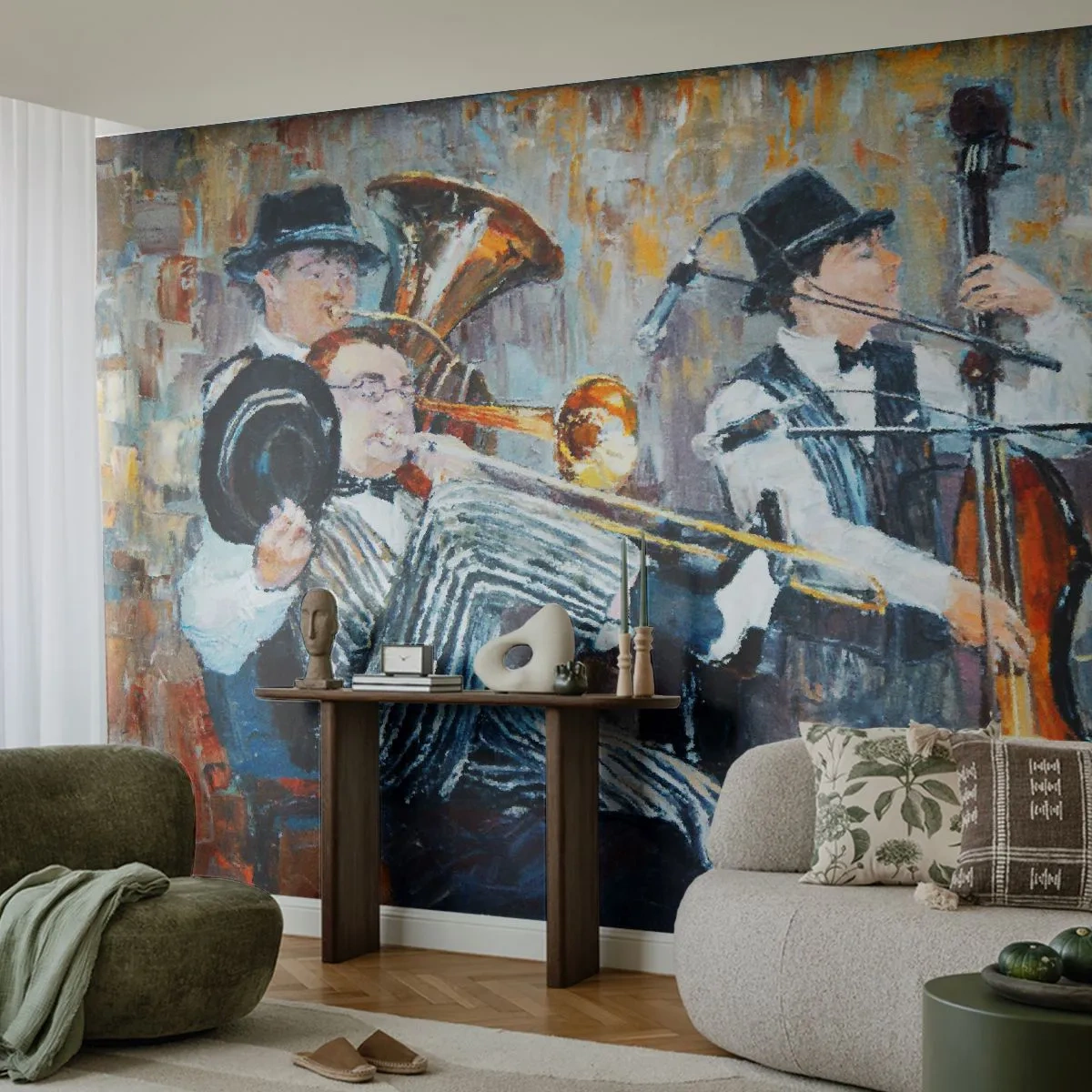 Fototapete Standard Eco - Der ganze Jazz - Musik, Band, Musikinstrumente - 200x140 cm
