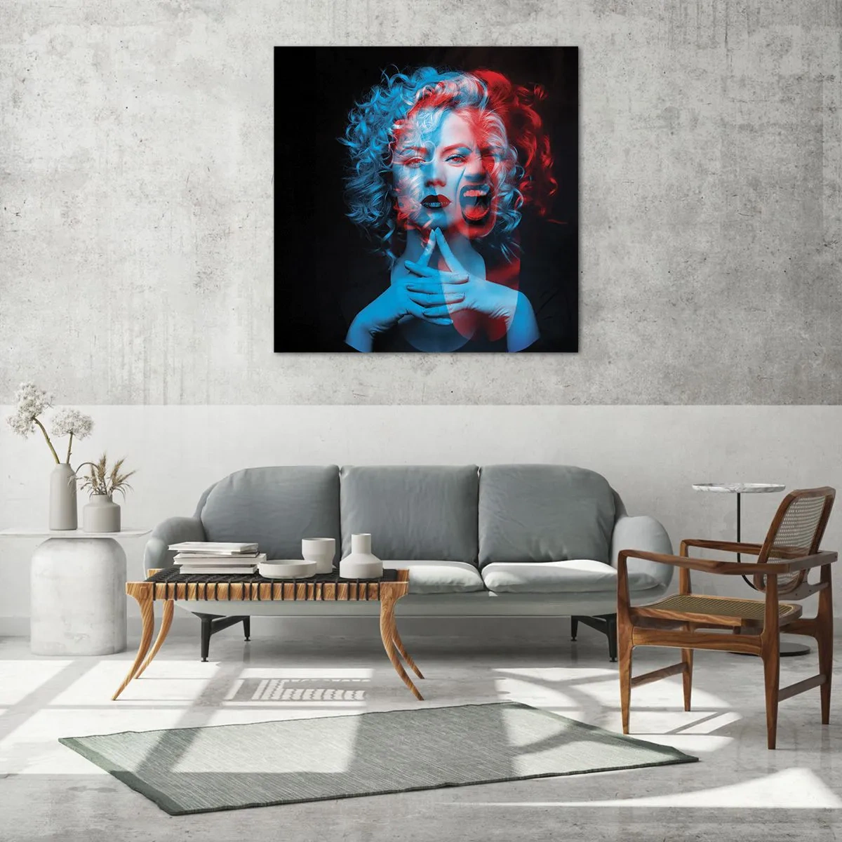 Glasbild - Bild auf glas - Alter Ego - 70x70 cm