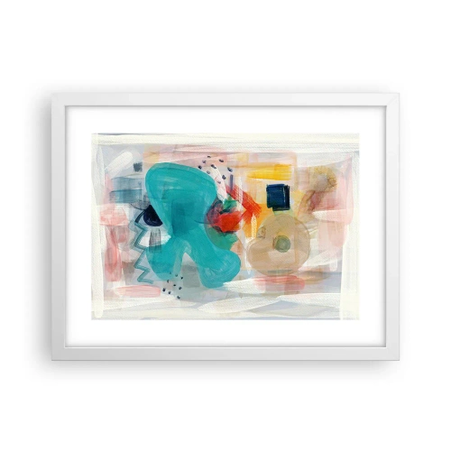 Poster in einem weißen Rahmen - Buntes Spiel - 40x30 cm