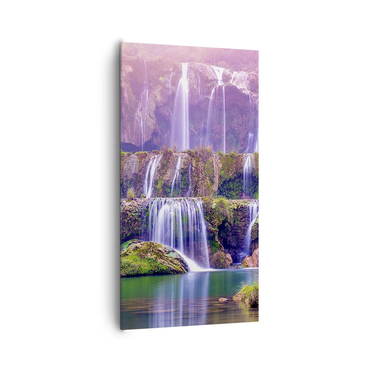 Bild auf Leinwand - Leinwandbild - Treppe zum Himmel - 65x120 cm