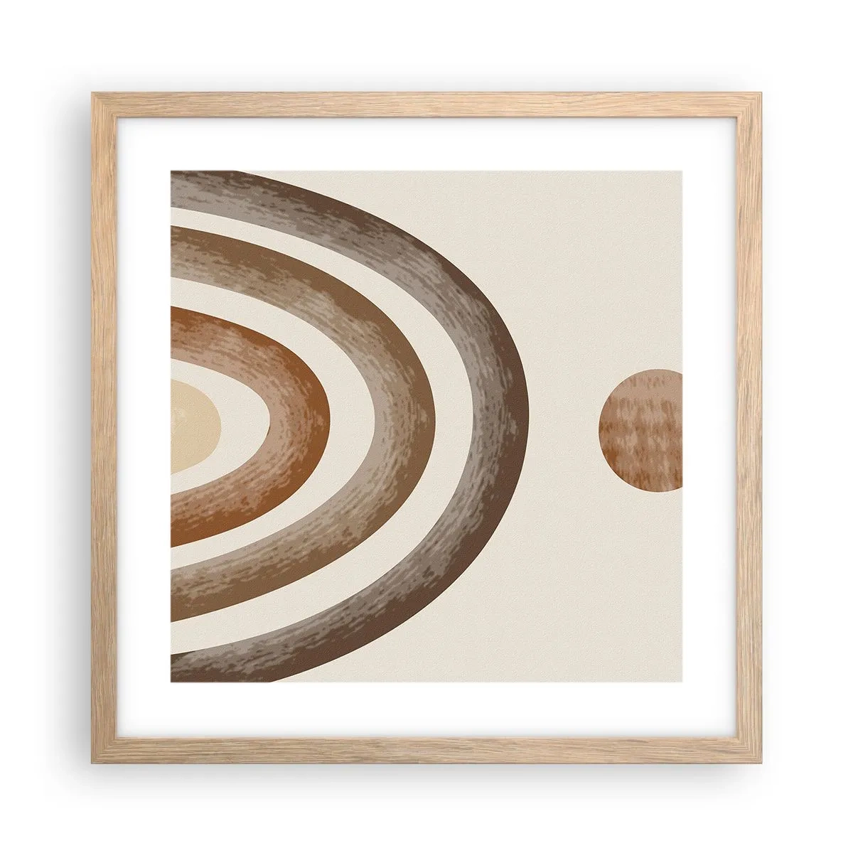 Poster in einem Rahmen aus heller Eiche - In einer weit entfernten Galaxie - 40x40 cm