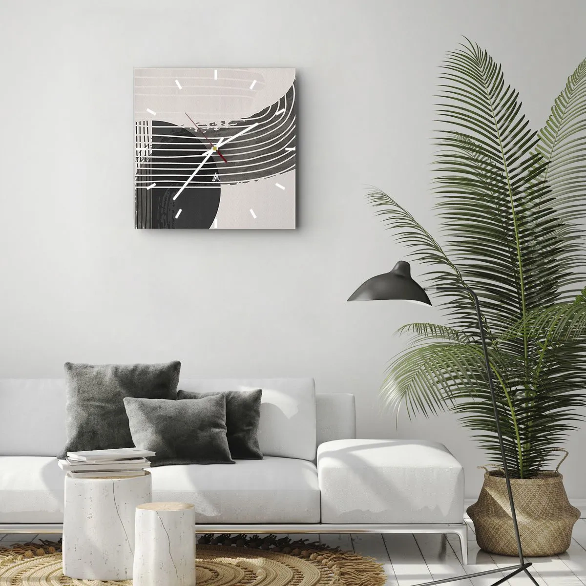 Wanduhr - Glasuhr - Hin und zurück - 30x30 cm