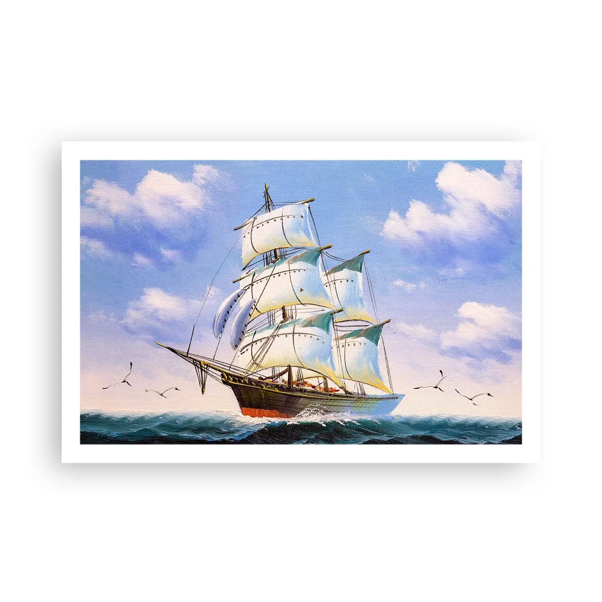Poster - Mit Stolz mit dem Wind - 91x61 cm
