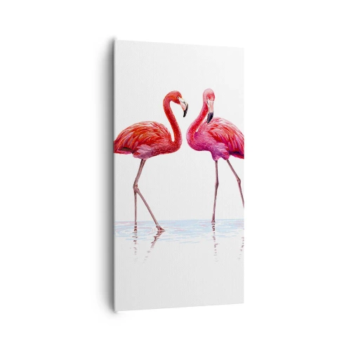 Bild auf Leinwand - Leinwandbild - Rosa randez-vous - 65x120 cm