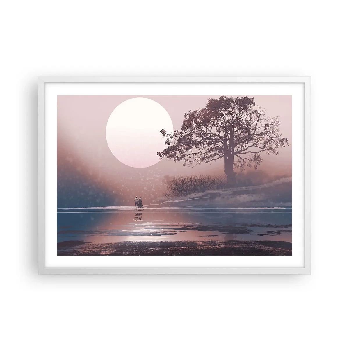 Poster in einem weißen Rahmen - Wunder der Nacht - 70x50 cm