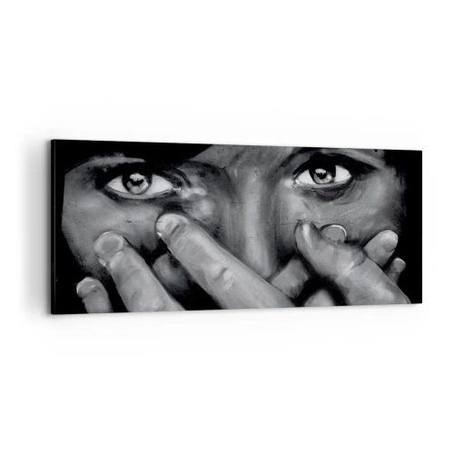 Bild auf Leinwand - Leinwandbild - Ich werde nicht sagen, wer es gemalt hat - 100x40 cm