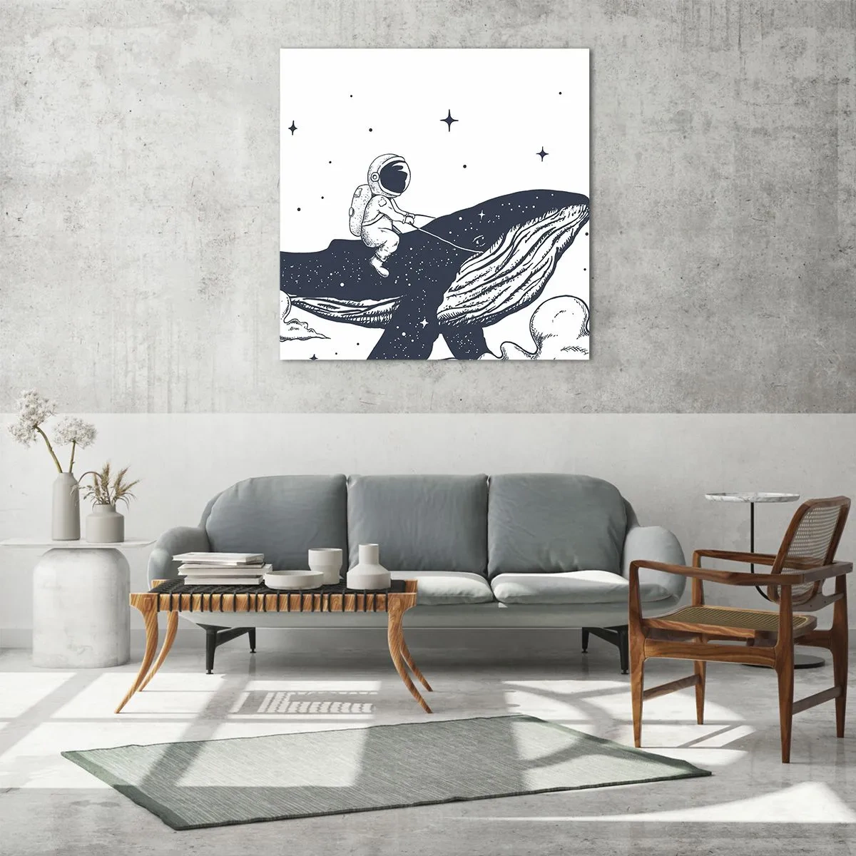 Glasbild - Bild auf glas - Weltraumabenteuer - 40x40 cm