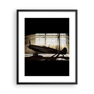 Poster in einem schwarzem Rahmen - Die Ruhe eines Kriegers - 40x50 cm