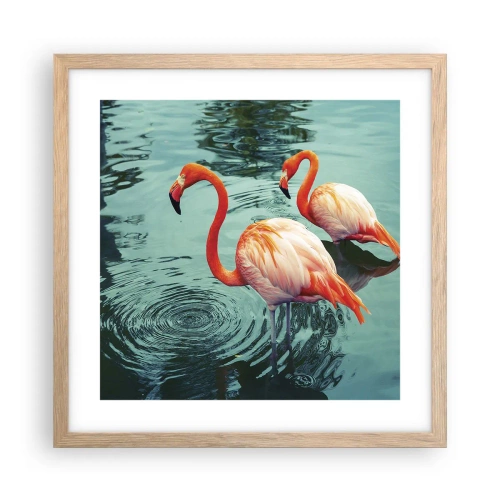 Poster in einem Rahmen aus heller Eiche - Wir sind jetzt in Mode - 40x40 cm