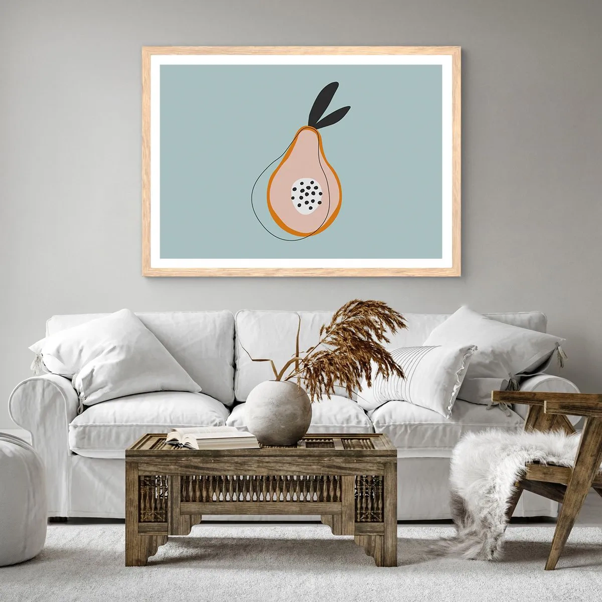 Poster in einem Rahmen aus heller Eiche - Durchdringe die Natur der Dinge - 70x50 cm