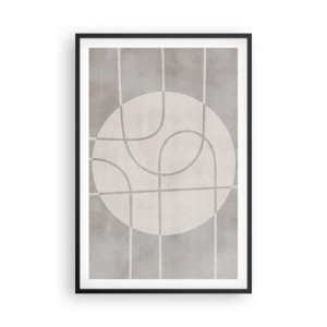 Poster in einem schwarzem Rahmen - Kreisförmig und geradeaus - 61x91 cm