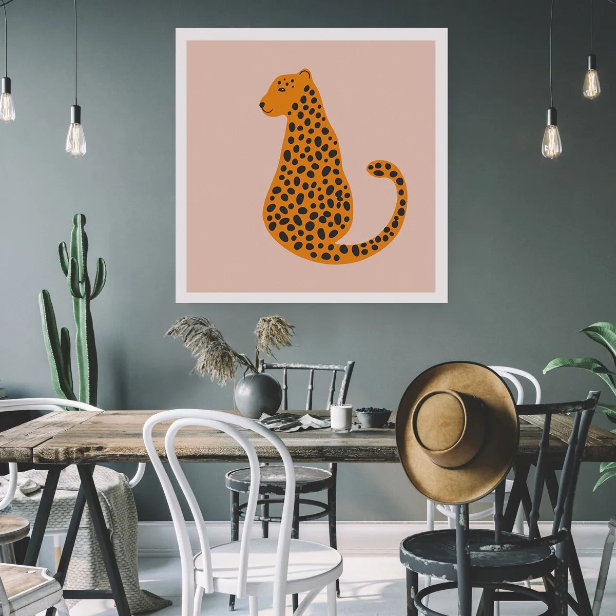 Poster - Leopardenmuster ist ein modisches Muster - 50x50 cm