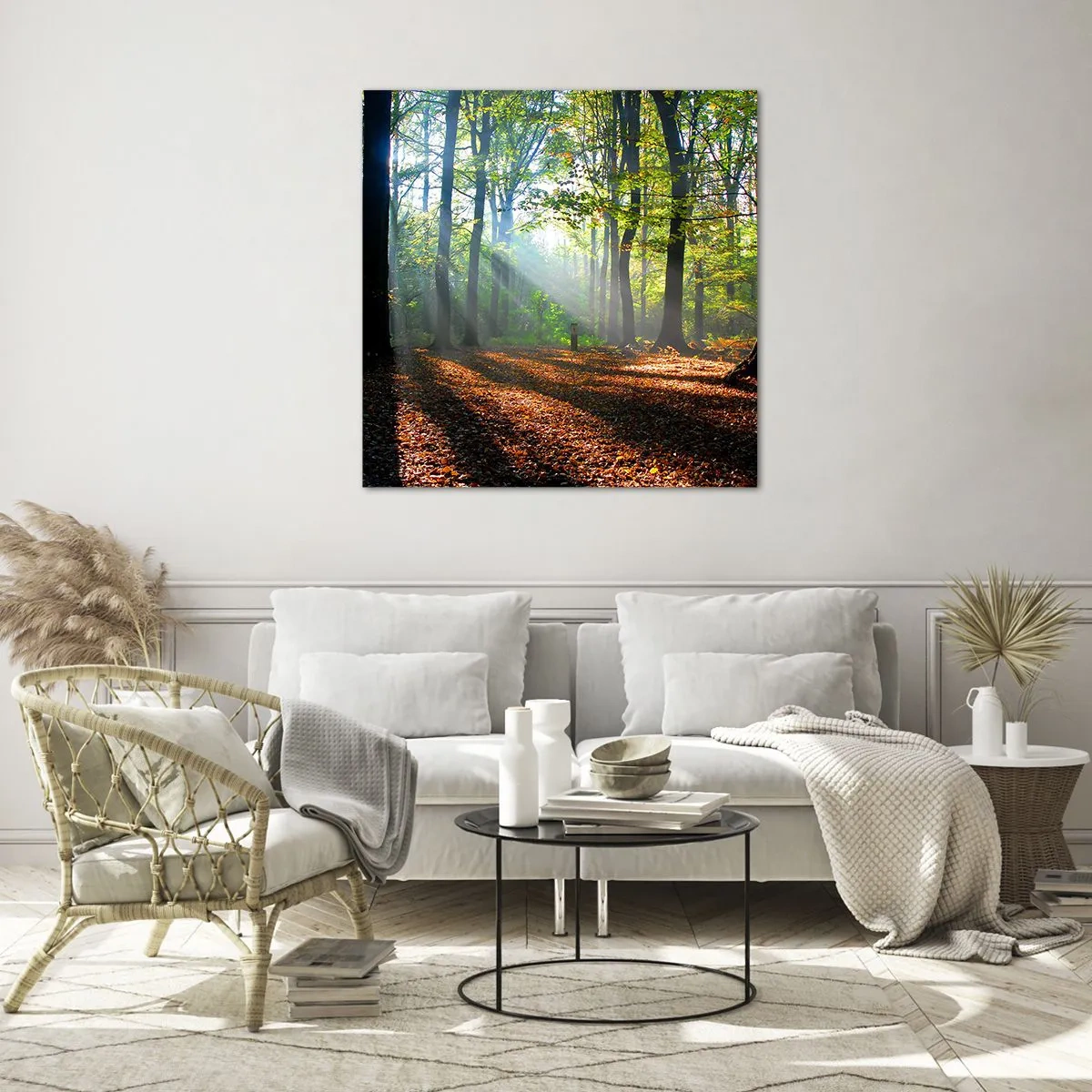 Glasbild - Bild auf glas - Licht und Schatten - 40x40 cm