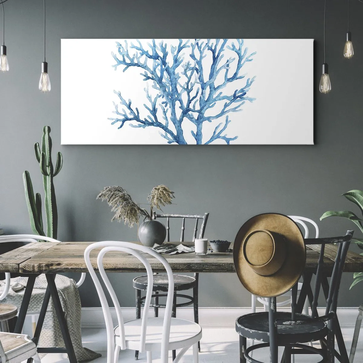 Bild auf Leinwand - Leinwandbild - Nautisches Filigran - 100x40 cm