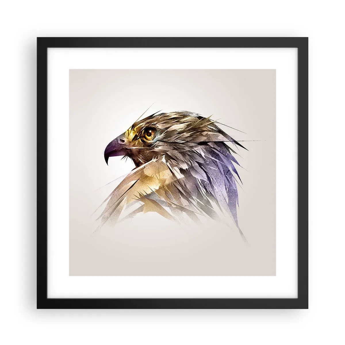 Poster in einem schwarzem Rahmen - Porträt eines Kriegers - 40x40 cm