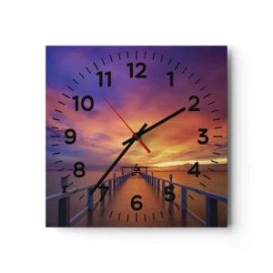 Wanduhr - Glasuhr - Ohne Ende - 40x40 cm