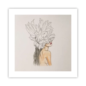 Poster - Gekrönte Schönheit - 40x40 cm