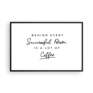 Poster in einem schwarzem Rahmen - Erfolgsgeheimnis - 91x61 cm