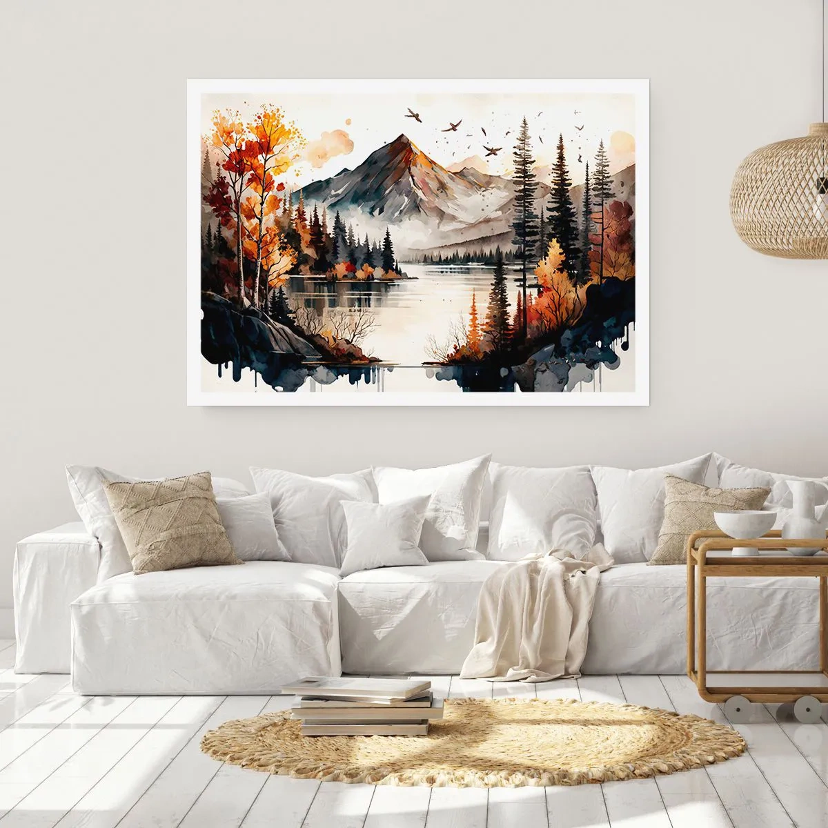 Poster - Goldener Herbst in den Bergen - 40x30 cm