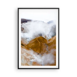 Poster in einem schwarzem Rahmen - Islands rohe Schönheit - 61x91 cm