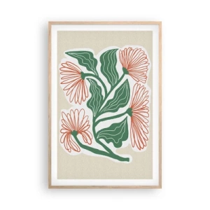 Poster in einem Rahmen aus heller Eiche - Im Folkstil und modern - 61x91 cm