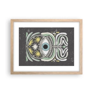 Poster in einem Rahmen aus heller Eiche - Stammesrituale - 40x30 cm