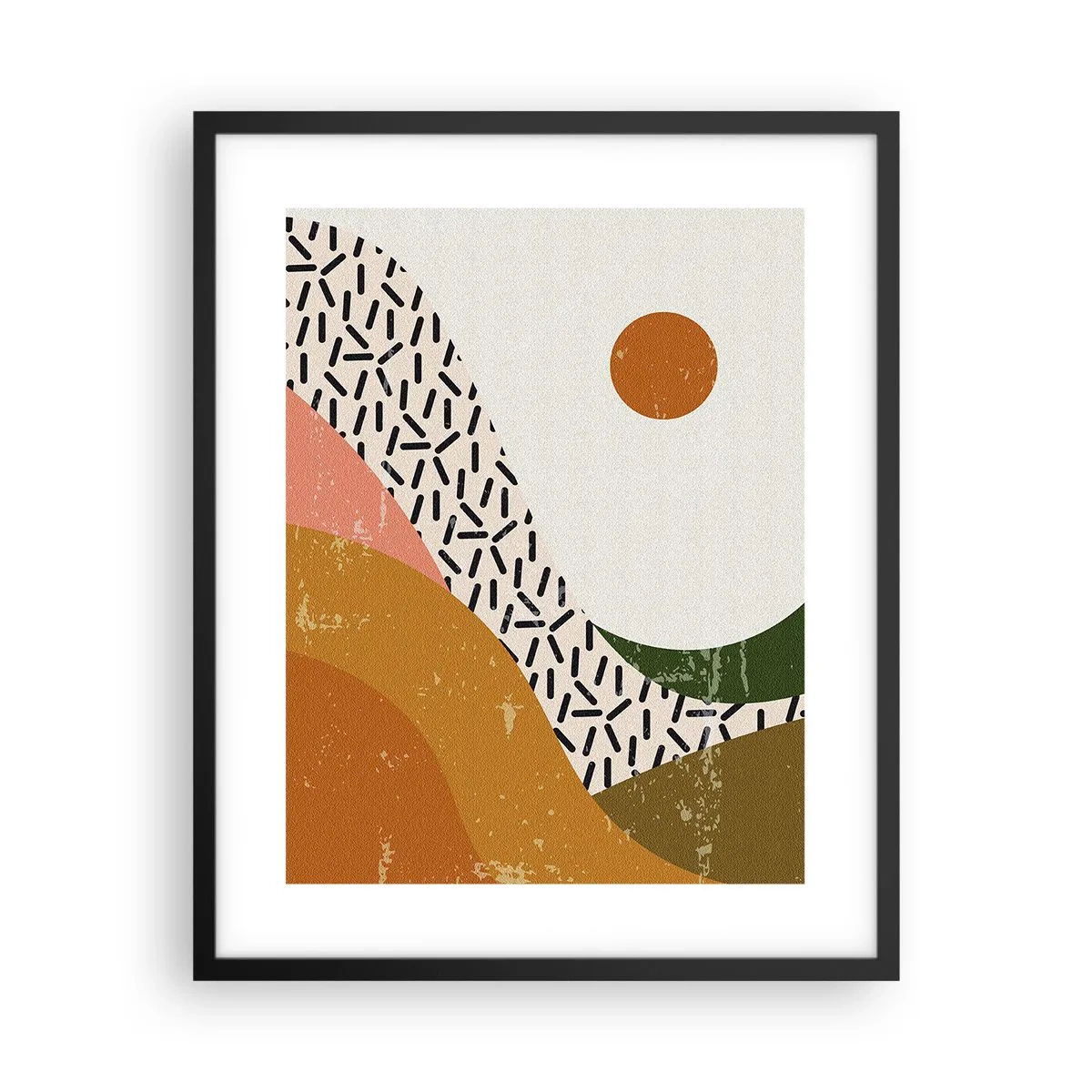 Poster in einem schwarzem Rahmen - Solare Abstraktion - 40x50 cm