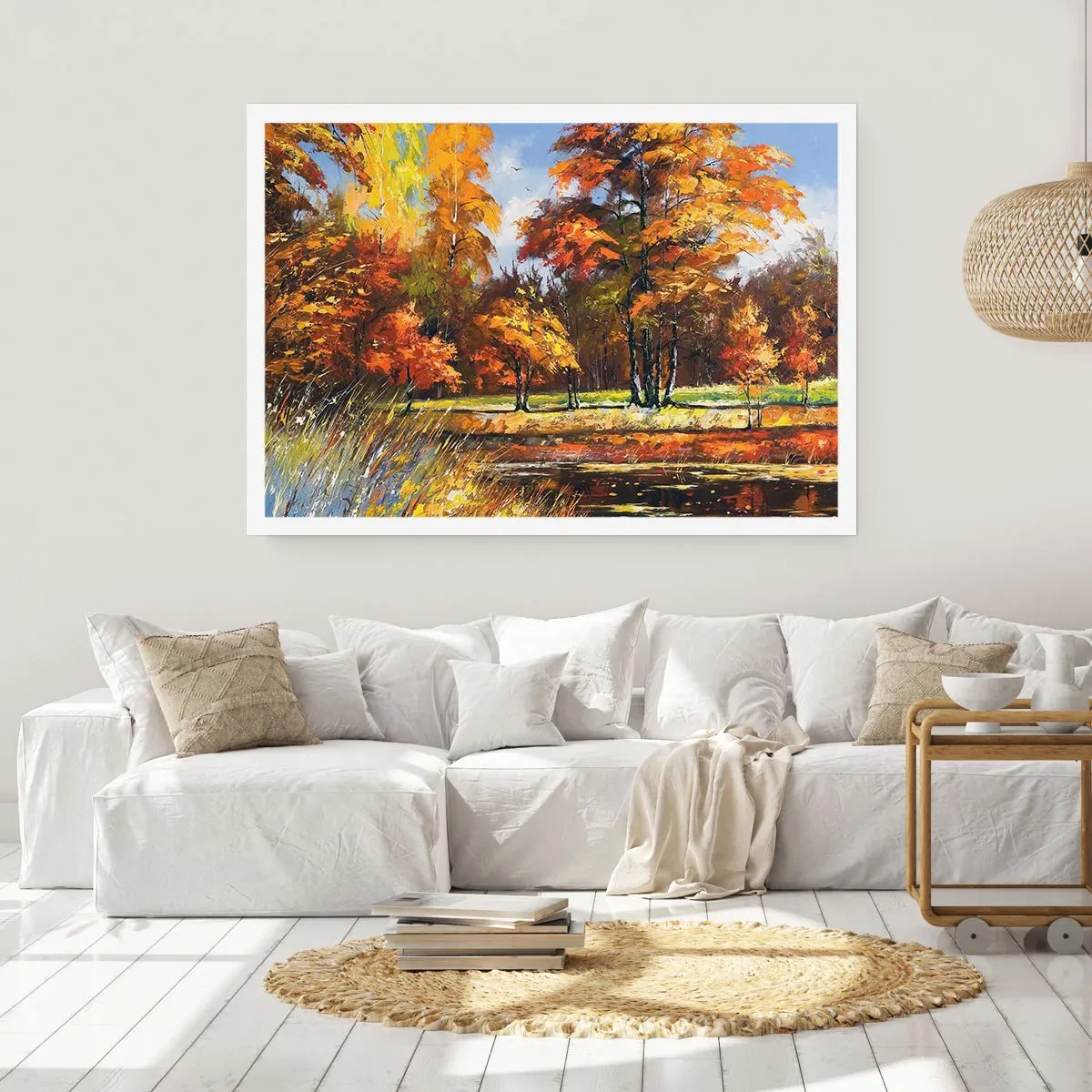Poster - Landschaft in Gold und Bronze - 50x40 cm