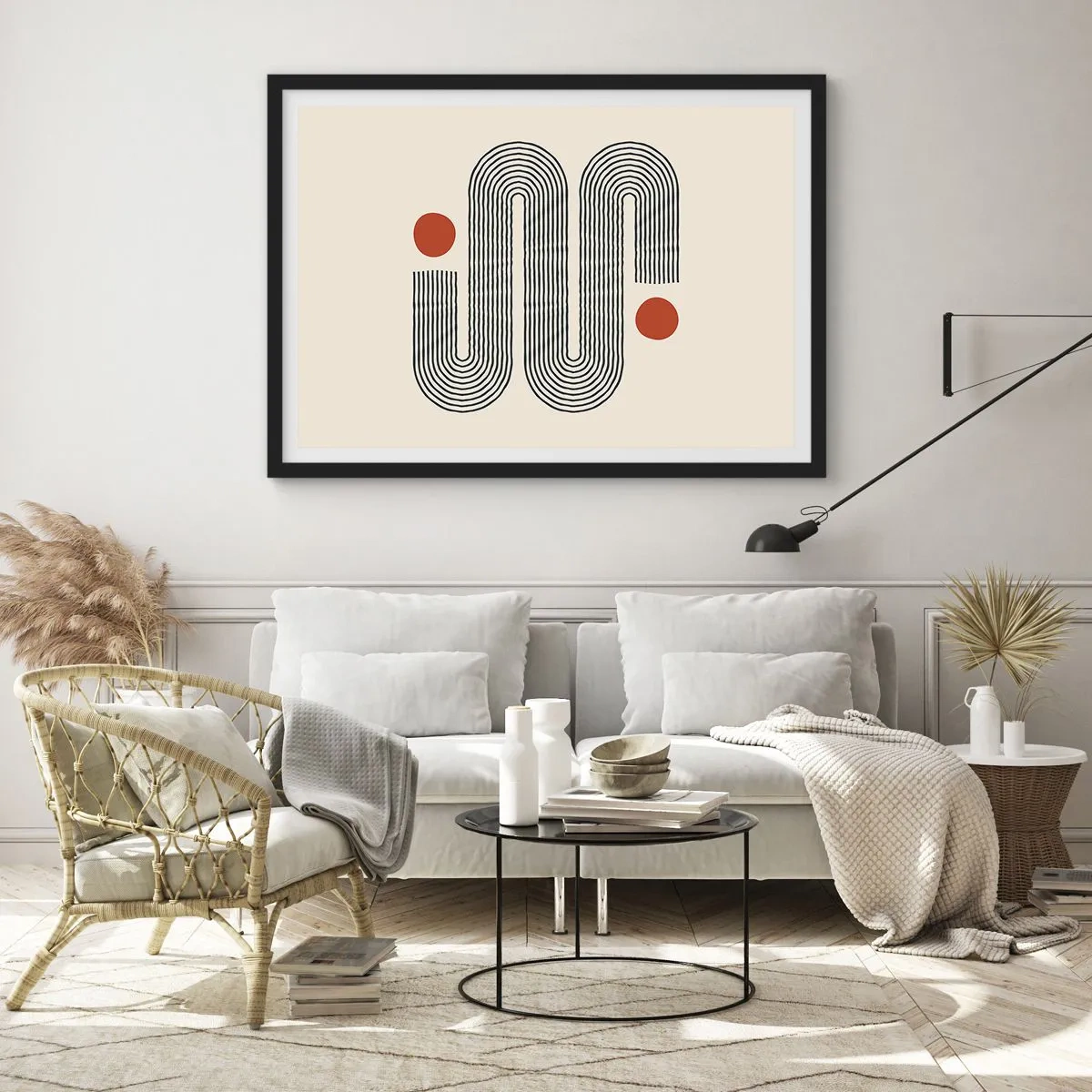 Poster in einem schwarzem Rahmen - Vom Anfang bis zum Ende - 40x30 cm
