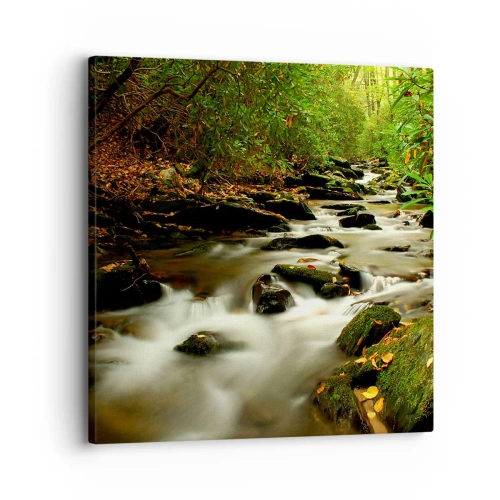 Bild auf Leinwand - Leinwandbild - Wie flüssiges Silber - 30x30 cm