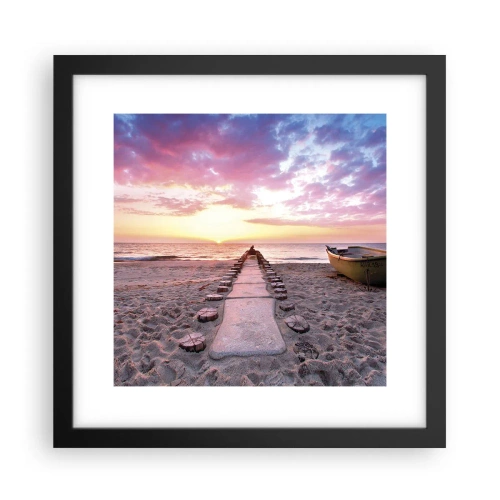 Poster in einem schwarzem Rahmen - Ein Moment tiefer Erfahrung - 30x30 cm