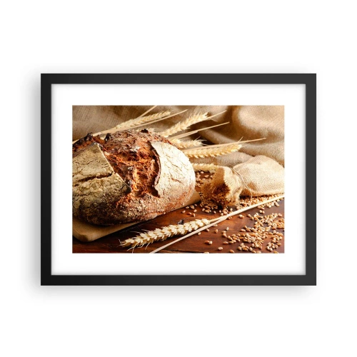 Poster in einem schwarzem Rahmen - Appetitanregend, duftend, knackig - 40x30 cm