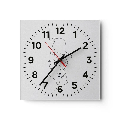 Wanduhr - Glasuhr - Die Hitze bitterer Begierden - 40x40 cm