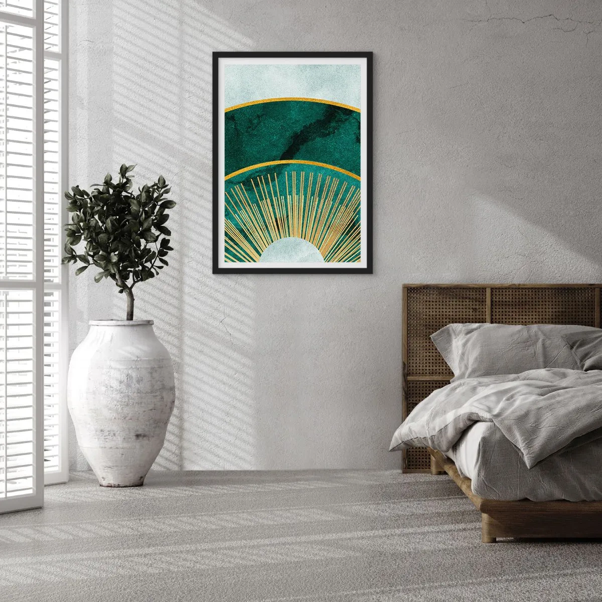 Poster in einem schwarzem Rahmen - Anderes Sonnensystem - 70x100 cm