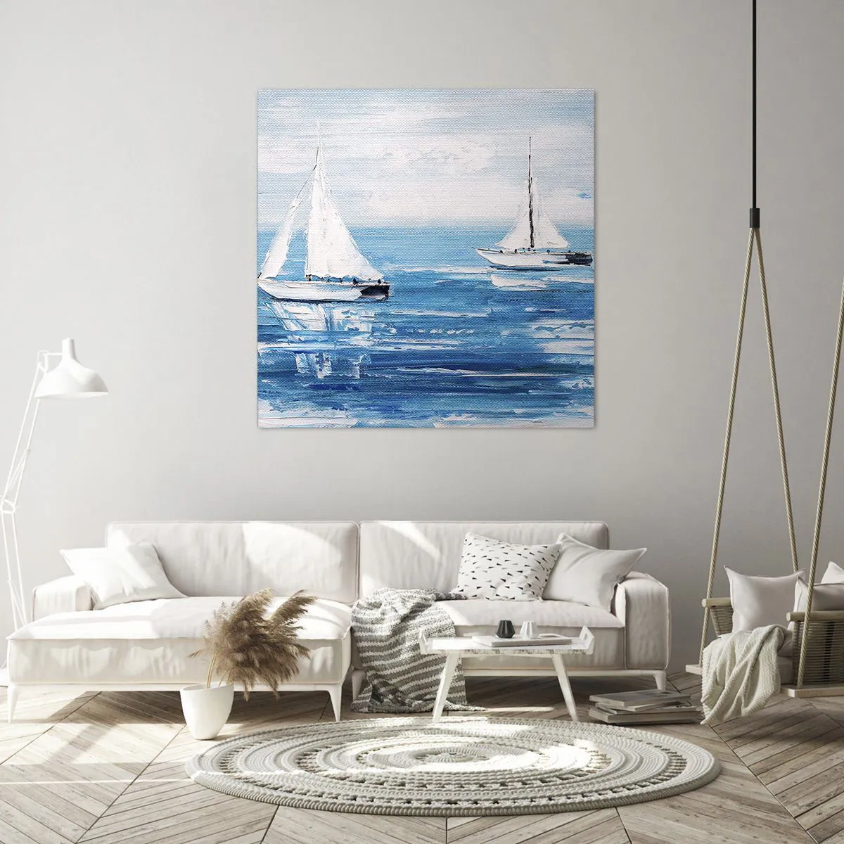 Bild auf Leinwand - Leinwandbild - Mit Freund an der Seite - 60x60 cm