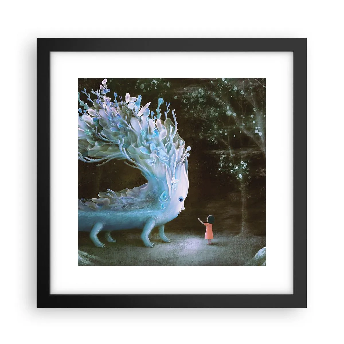 Poster in einem schwarzem Rahmen - Fantastisches Treffen - 30x30 cm