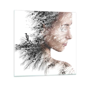 Glasbild - Bild auf glas - Der Geist des Waldes - 50x50 cm