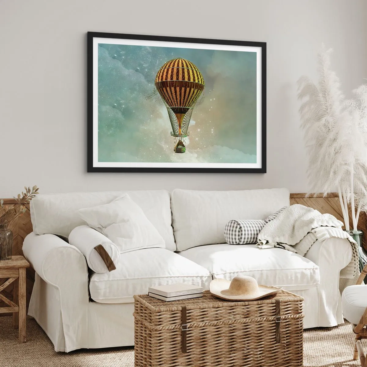 Poster in einem schwarzem Rahmen - Pionierflüge - 40x30 cm