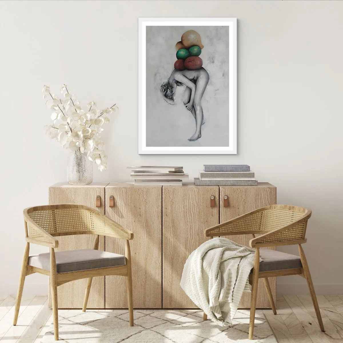 Poster in einem weißen Rahmen - Last des Lebens - 30x40 cm