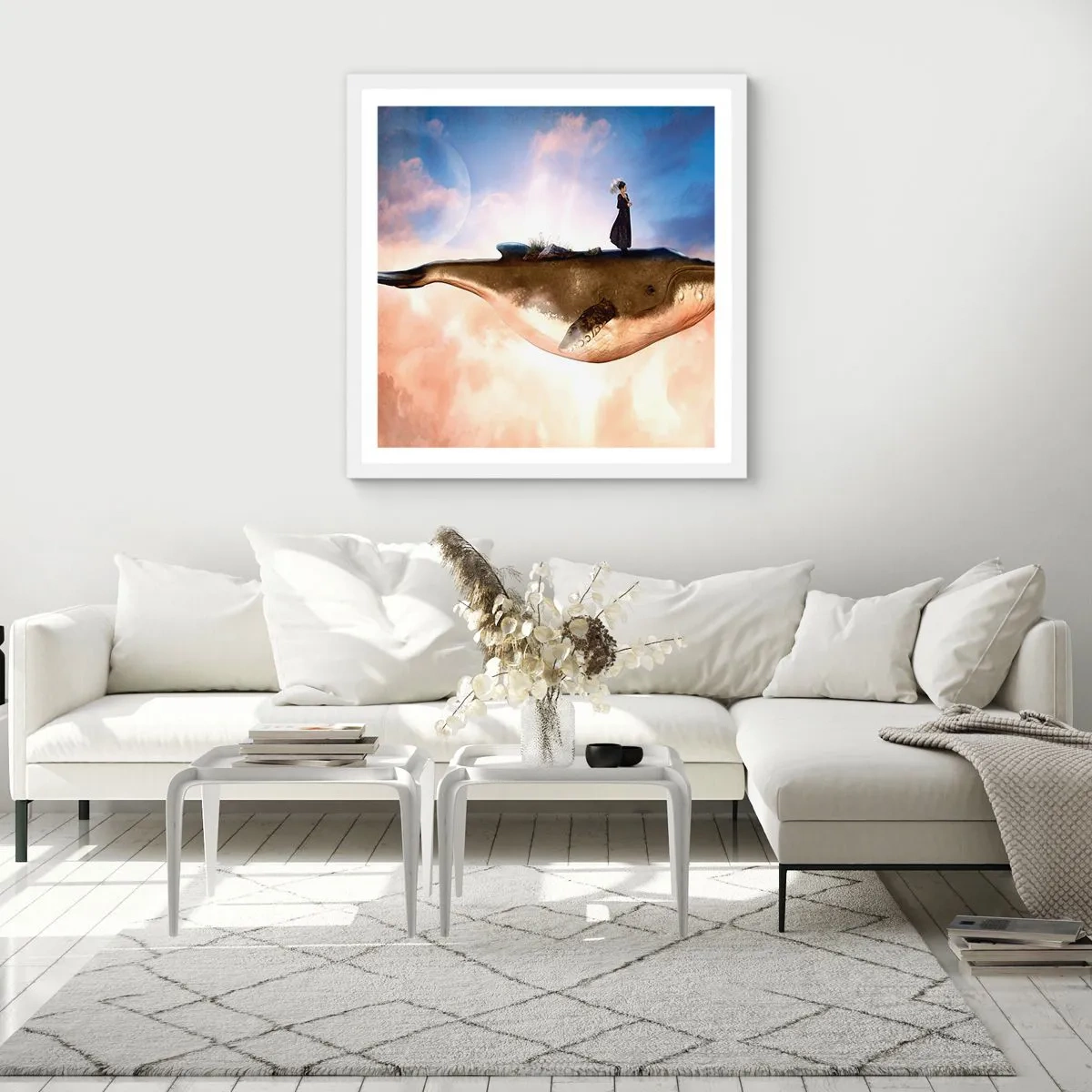 Poster in einem weißen Rahmen - Eine echte Reise - 30x30 cm