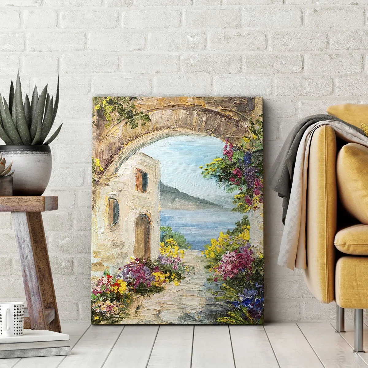 Bild auf Leinwand - Leinwandbild - Charme einer Küstenprovinz - 65x120 cm