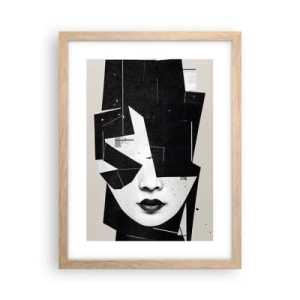 Poster in einem Rahmen aus heller Eiche - Tief verborgen - 30x40 cm