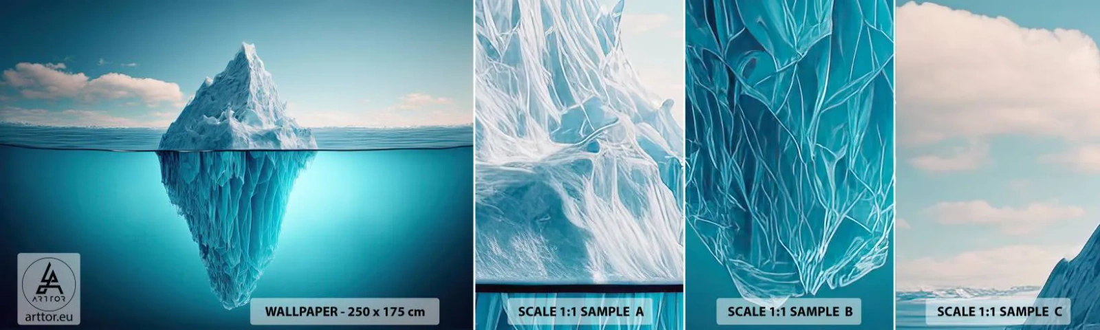 Fototapeten Muster Selbstklebend Deluxe Sticker - Königin des Eises - Eisberg, Wasser, Gletscher - 100x30 cm