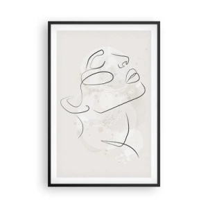 Poster in einem schwarzem Rahmen - Die Umrisse eines Traums - 61x91 cm