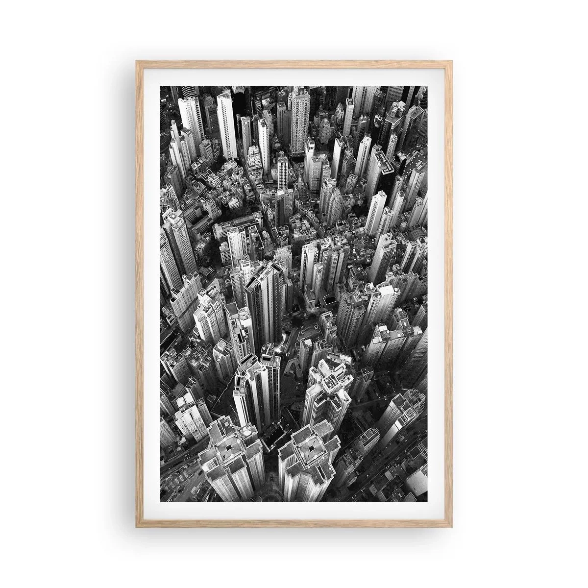 Poster in einem Rahmen aus heller Eiche - Immer höher und höher - 61x91 cm