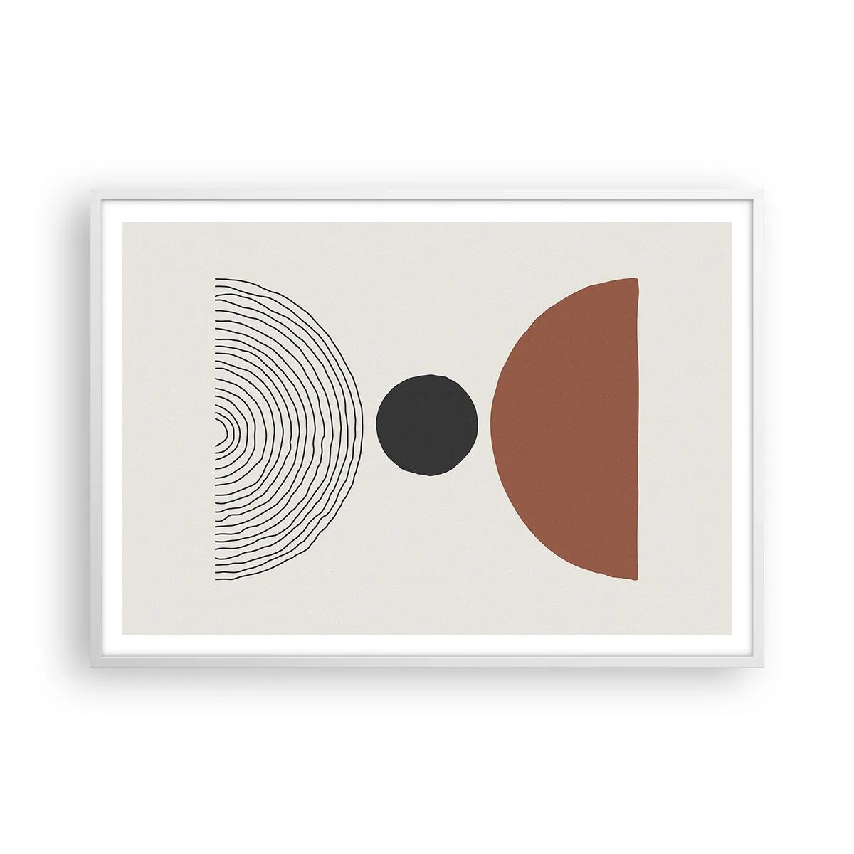 Poster in einem weißen Rahmen - Das Zentrum der Aufmerksamkeit - 100x70 cm