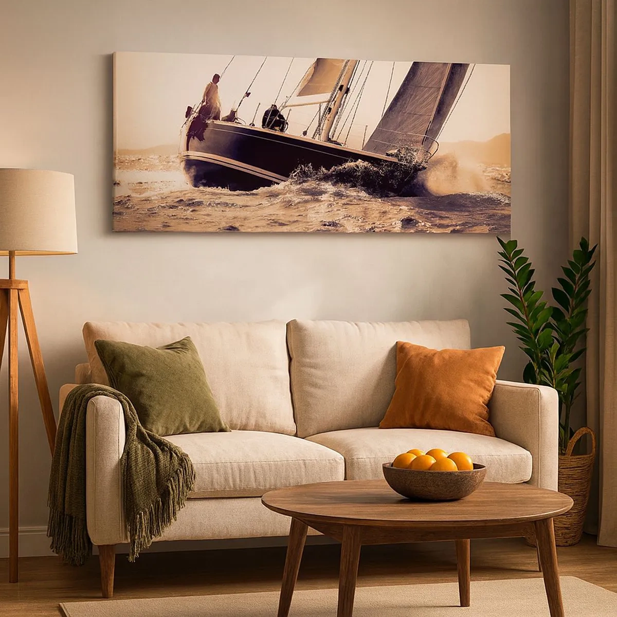 Bild auf Leinwand - Leinwandbild - Segle, Seemann - 100x40 cm