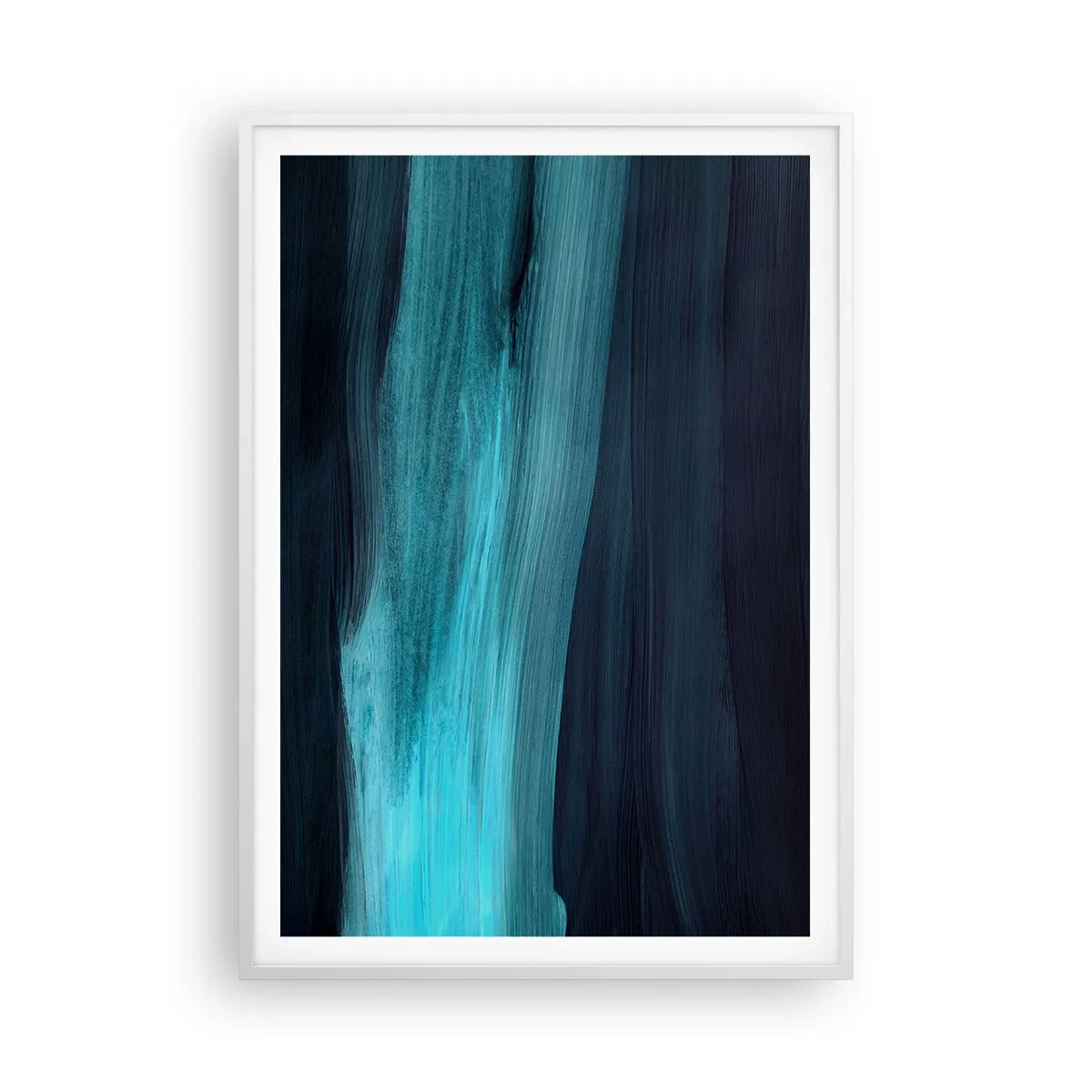 Poster in einem weißen Rahmen - Gehen Sie mit dem Strom - 70x100 cm