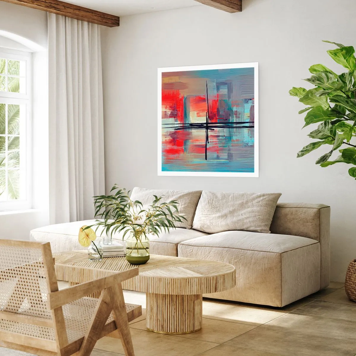 Poster - Landschaft in einer unbekannten Dimension - 60x60 cm
