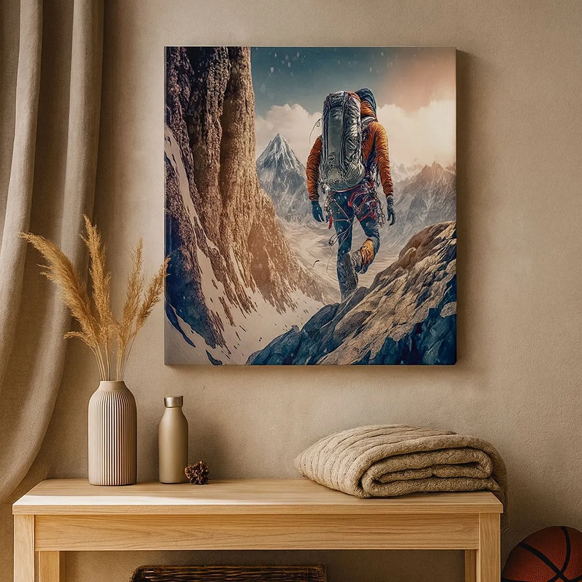 Bild auf Leinwand - Leinwandbild - Einsamer Krieger - 30x30 cm